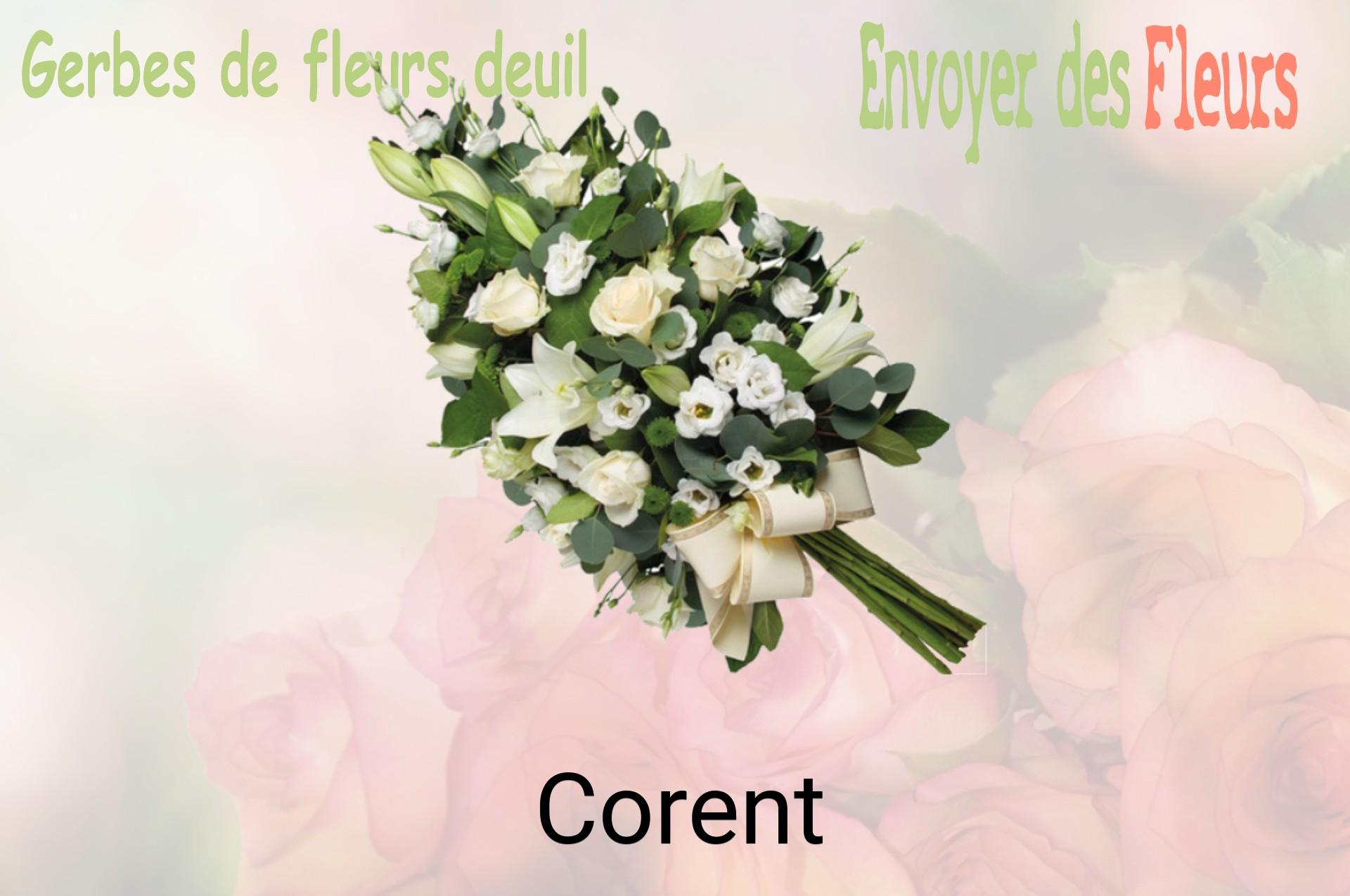 Gerbe de fleurs de deuil livrée à Corent